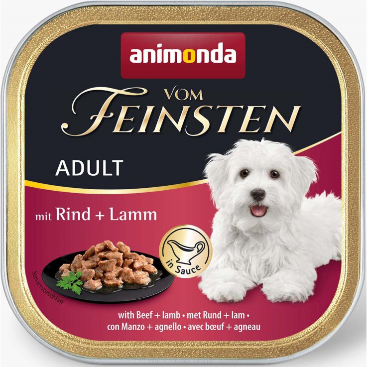 Hunde - Nassfutter ANIMONDA Vom Feinsten Adult in Sauce Rind + Lamm