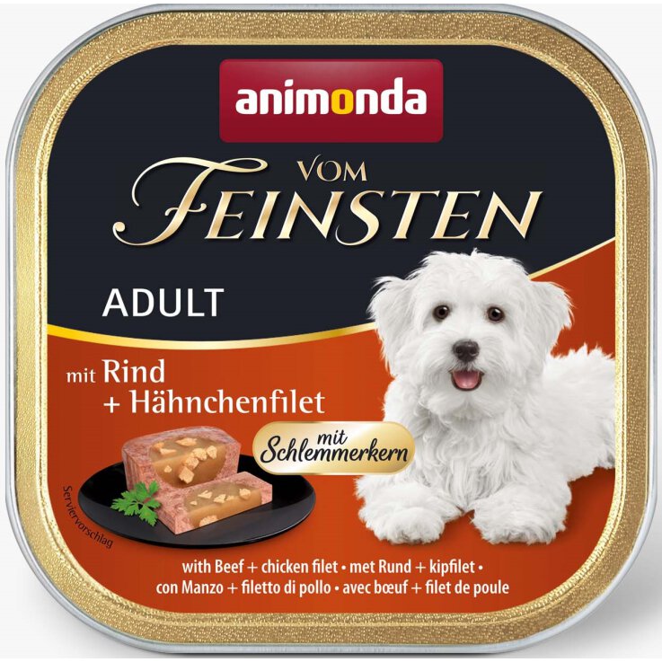 Hunde - Nassfutter ANIMONDA Vom Feinsten Adult Schlemmerkern Rind + Hühnerfilet