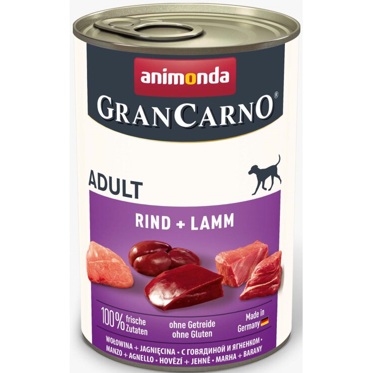 Hunde - Nassfutter ANIMONDA GranCarno Adult Rind + Lamm, 400 g