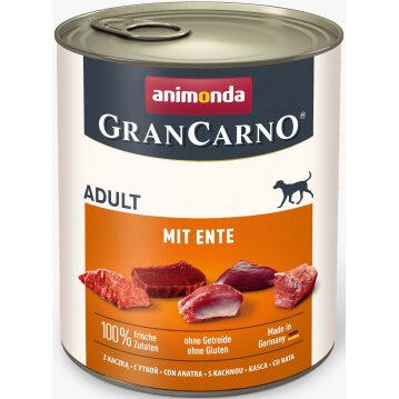 Hunde - Nassfutter ANIMONDA GranCarno Adult Ente, 800 g