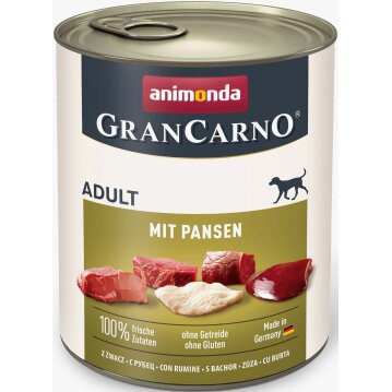 Hunde - Nassfutter ANIMONDA GranCarno Adult Pansen, 800 g