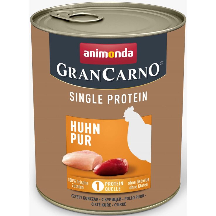 Hunde - Nassfutter ANIMONDA GranCarno Adult Single Protein Huhn, 800 g