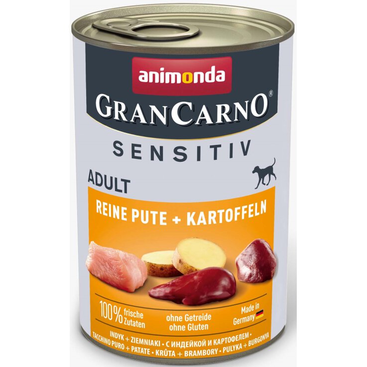 Hunde - Nassfutter ANIMONDA GranCarno Adult Sensitiv Pute + Kartoffel, 400 g