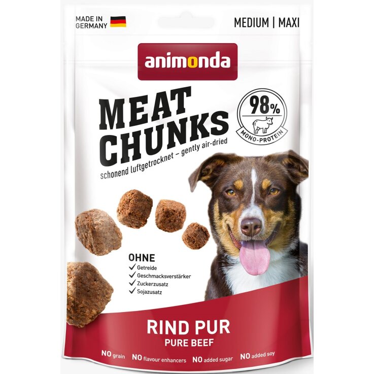Hunde - Snacks ANIMONDA Meat Chunks Adult Rind pur, 80 g