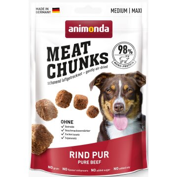 Hunde - Snacks ANIMONDA Meat Chunks Adult Rind pur, 80 g