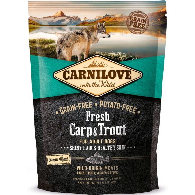 Hunde - Trockenfutter CARNILOVE Adult Fresh Carp & Trout, 1,5 kg