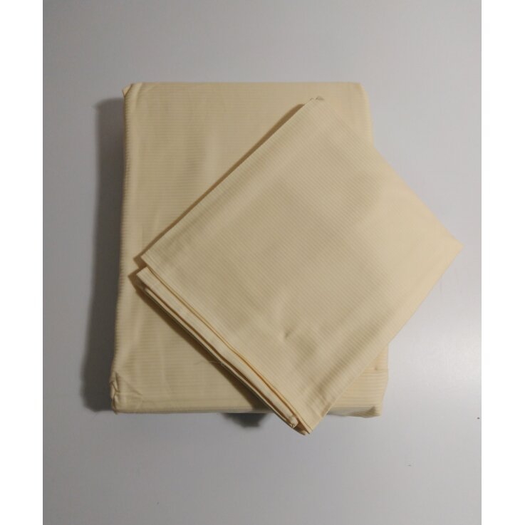 SATTY Satin - Bettwäsche, 140 x 200, gelb gestreift