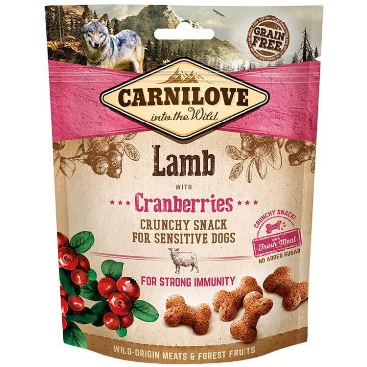 Hunde - Snacks CARNILOVE Crunchy Snack Lamb & Cranberries, 200 g