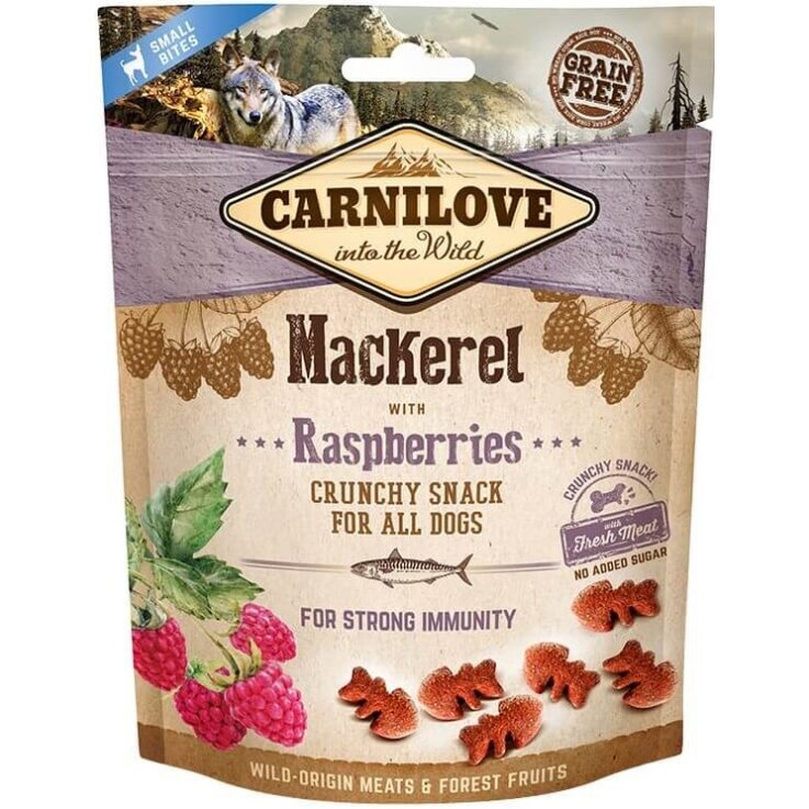 Hunde - Snacks CARNILOVE Crunchy Snack Mackerel & Raspberries, 200 g