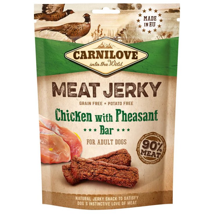 Hunde - Snacks CARNILOVE Meat Jerky Chicken & Pheasant Bar, 100 g