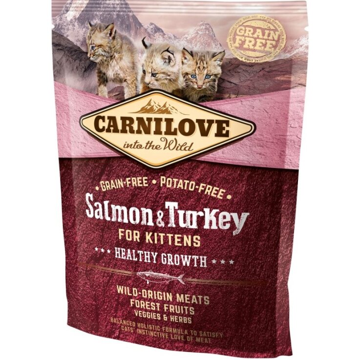 Katzen - Trockenfutter CARNILOVE Kitten Salmon & Turkey, 400 g