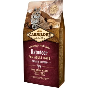 Katzen - Trockenfutter CARNILOVE Adult Reindeer Energy...