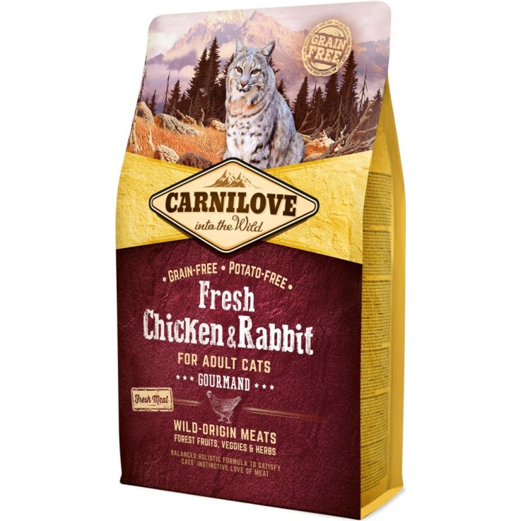 Katzen - Trockenfutter CARNILOVE Adult Fresh Chicken & Rabbit, 2 kg