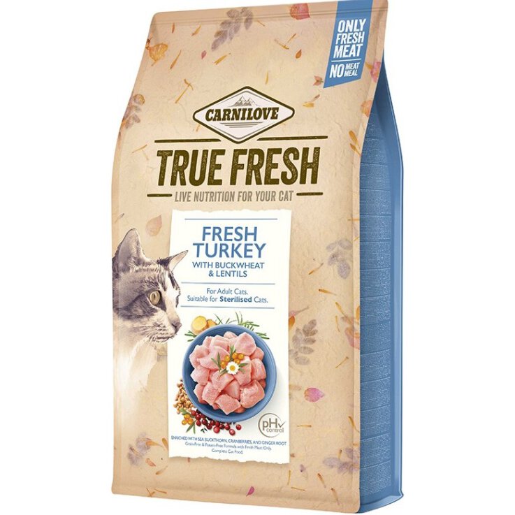 Katzen - Trockenfutter CARNILOVE Adult True Fresh Turkey, 340 g