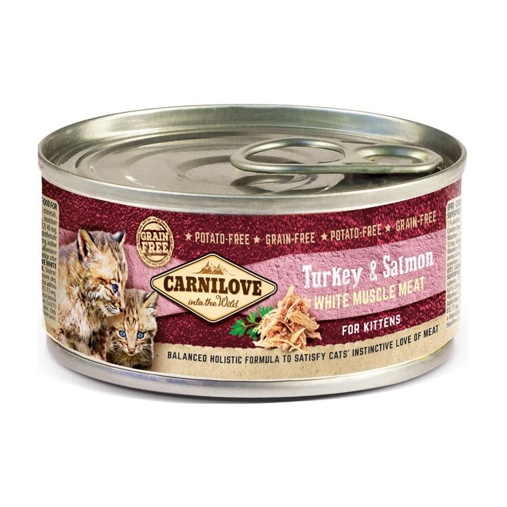 Katzen - Nassfutter CARNILOVE Kitten Turkey & Salmon, 100 g
