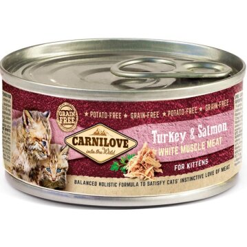 Katzen - Nassfutter CARNILOVE Kitten Turkey & Salmon,...