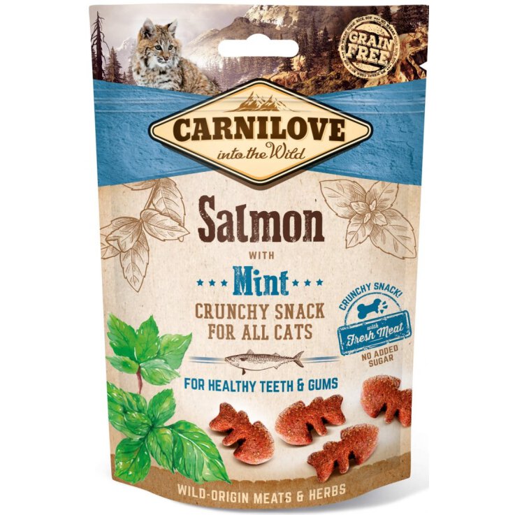Katzen - Snacks CARNILOVE Crunchy Snack Salmon & Mint, 50 g