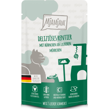Katzen - Nassfutter MJAMJAM Cat Adult Rentier &amp; Huhn,...