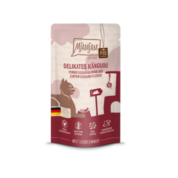 Katzen - Nassfutter MjAMjAM Adult K&auml;nguru pur, 125 g