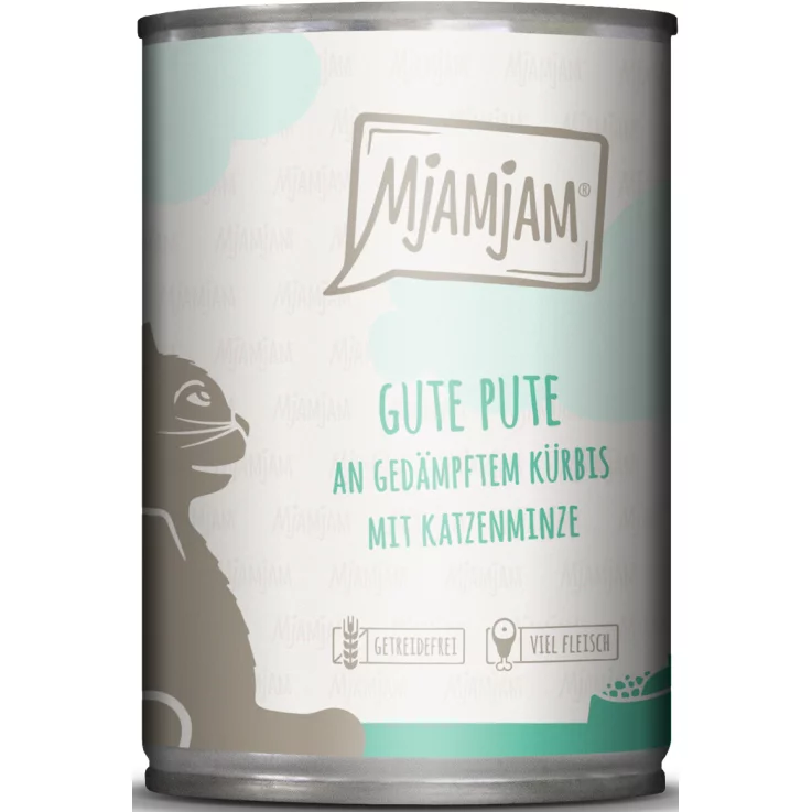 Katzen - Nassfutter MJAMJAM Cat Adult Pute & Kürbis, 400 g