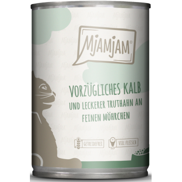Katzen - Nassfutter MJAMJAM Cat Adult Kalb &amp;...