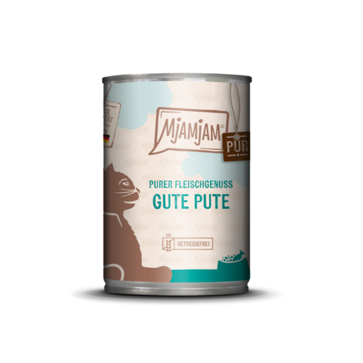 Katzen - Nassfutter MjAMjAM Adult Pute pur, 400 g