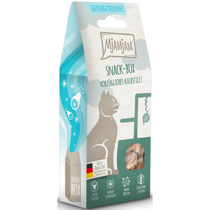 Katzen - Snacks MJAMJAM Cat Adult Snackbox Kalbsfilet, 35 g