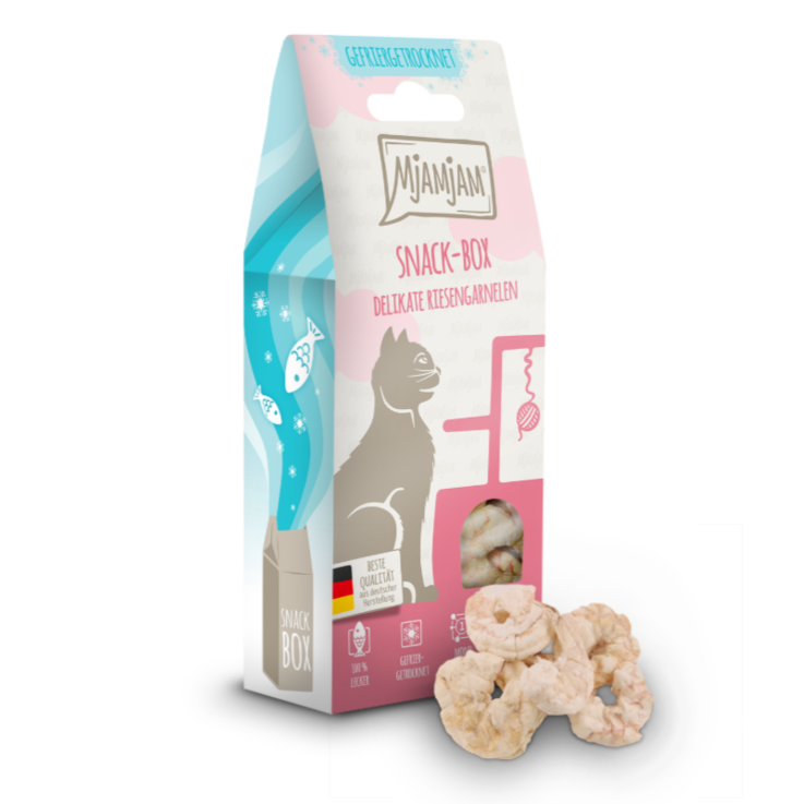 Katzen - Snacks MjAMjAM Adult Snackbox Riesengarnelen, 25 g