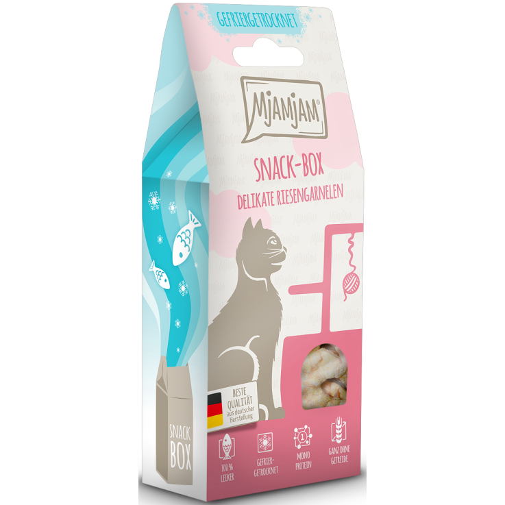 Katzen - Snacks MJAMJAM Cat Adult Snackbox Riesengarnelen, 25 g