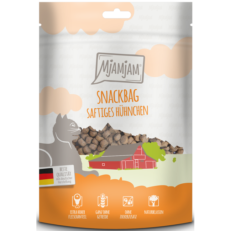 Katzen - Snacks MJAMJAM Cat Adult Snackbag Hühnchen, 125 g