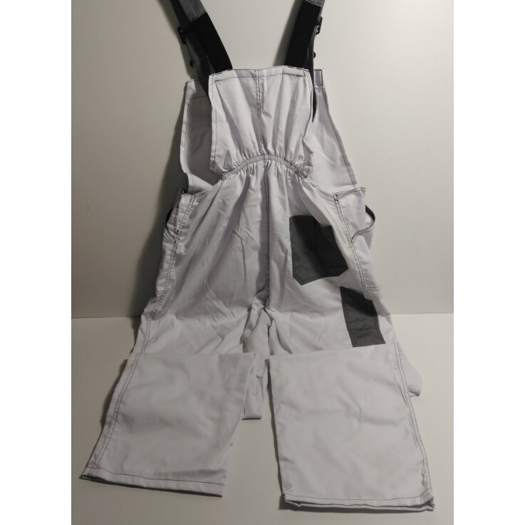 TRADE GLOB Herren Latzhose, weiß - grau, Gr: 54