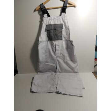 TRADE GLOB Herren Latzhose, weiß - grau, Gr: 54