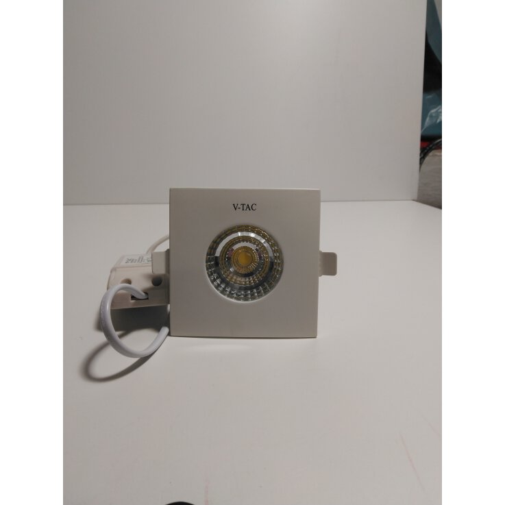 V-TAC LED Einbauleuchte COB Quadratisch Wasserdicht Warm Weiß