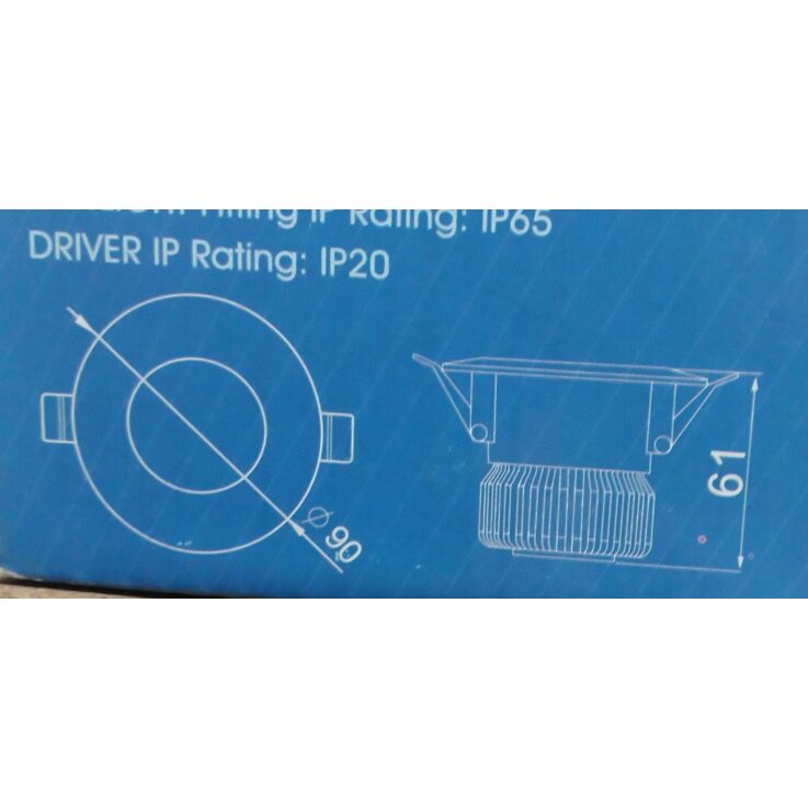 V-TAC LED Einbauleuchte COB Rund Wasserdicht Warm Weiß