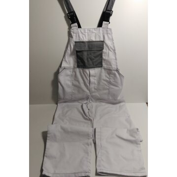 TRADE GLOB Herren Latzhose, weiß - grau, Gr: 62