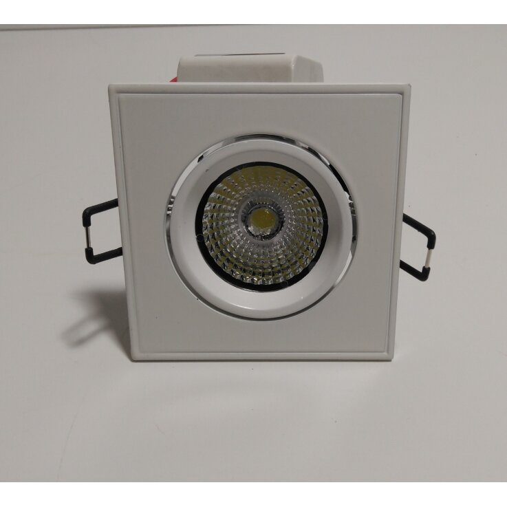 V-TAC LED Einbauleuchte COB Quadratisch Winkelwechsel Weiß Gehäuse Weiß 3W SKU 1121