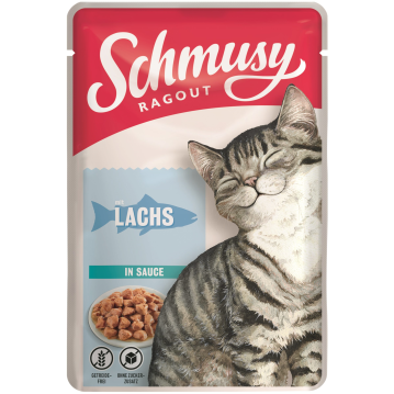 Katzen - Nassfutter SCHMUSY Adult Ragout mit Lachs in...