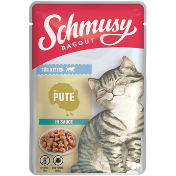 Katzen - Nassfutter SCHMUSY Kitten Ragout mit Pute in...