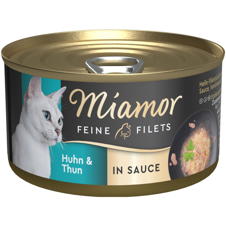 Katzen - Nassfutter MIAMOR Adult Feine Filets in Sauce Huhn & Thun, 85 g