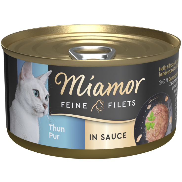 Katzen - Nassfutter MIAMOR Adult Feine Filets in Sauce Thun pur, 85 g