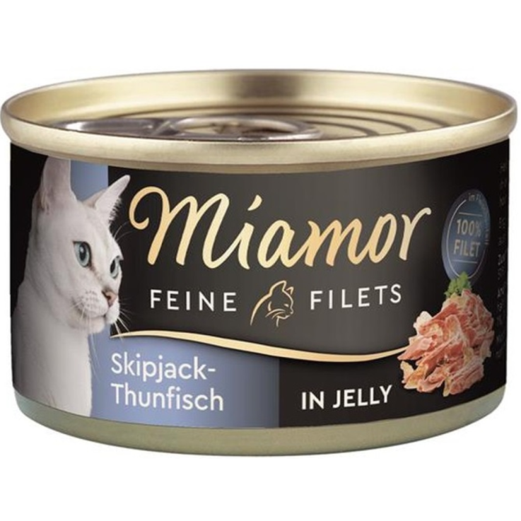 Katzen - Nassfutter MIAMOR Adult Feine Filets in Jelly Skipjack - Thunfisch, 100 g