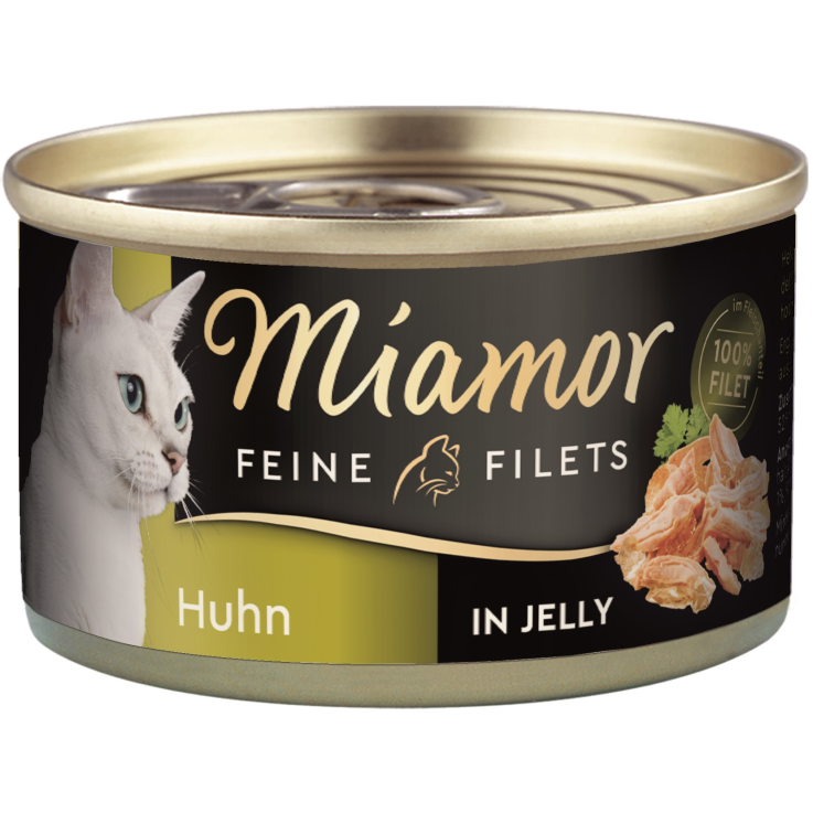 Katzen - Nassfutter MIAMOR Adult Feine Filets in Jelly Huhn, 100 g