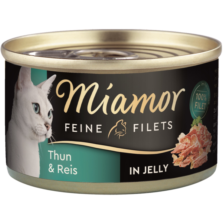 Katzen - Nassfutter MIAMOR Adult Feine Filets in Jelly Thun & Reis, 100 g