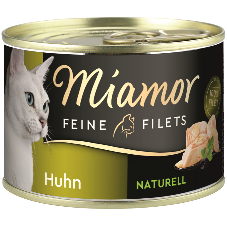 Katzen - Nassfutter MIAMOR Adult Feine Filets Naturell Huhn pur, 156 g