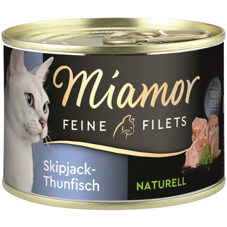 Katzen - Nassfutter MIAMOR Adult Feine Filets Naturell Skipjack - Thunfisch, 156 g