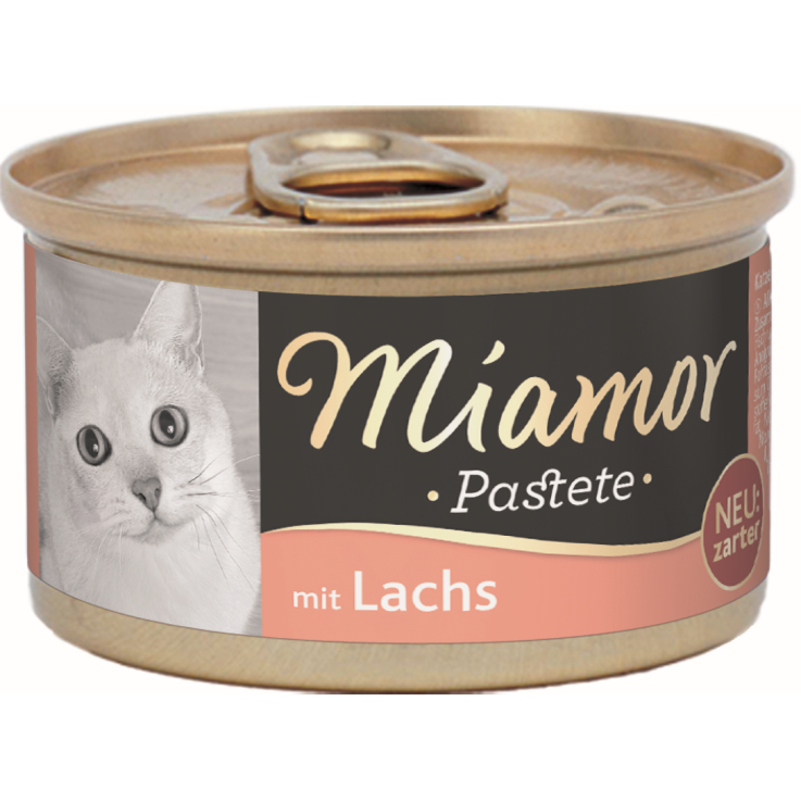 Katzen - Nassfutter MIAMOR Adult Pastete Lachs, 85 g