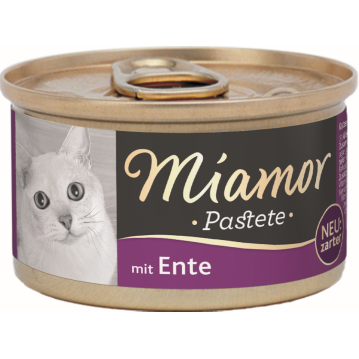 Katzen - Nassfutter MIAMOR Adult Pastete Ente, 85 g