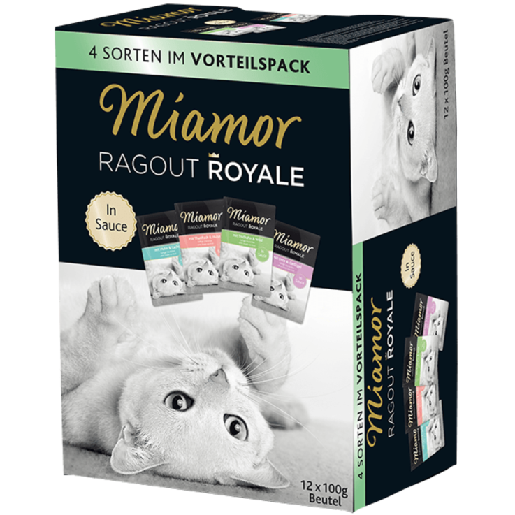Katzen - Nassfutter MIAMOR Adult Ragout Royale in Sauce Multibox,12 x 100 g