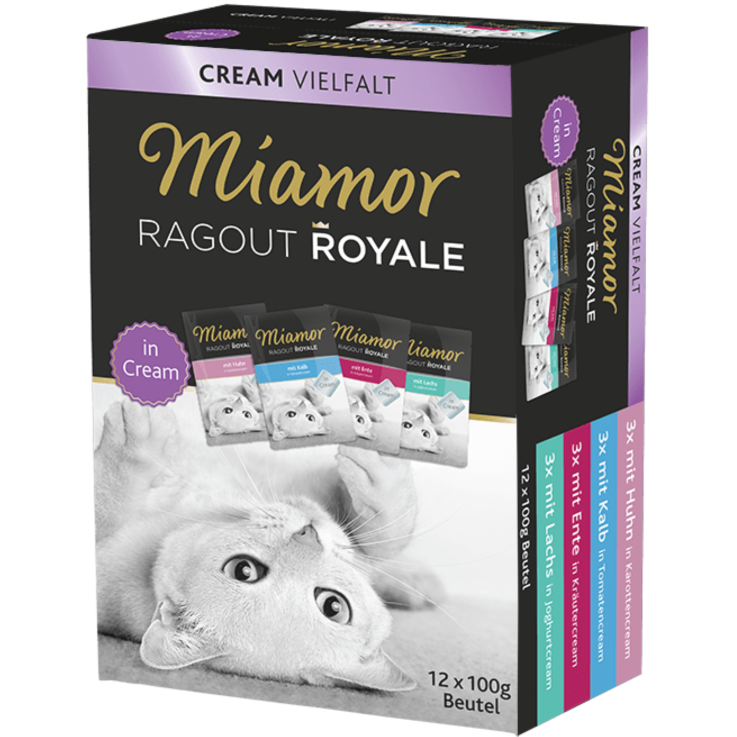 Katzen - Nassfutter MIAMOR Adult Ragout Royale in Cream Multibox,12 x 100 g