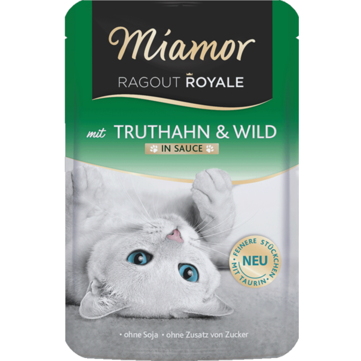Katzen - Nassfutter MIAMOR Adult Ragout Royale in Sauce Truthahn & Wild, 100 g